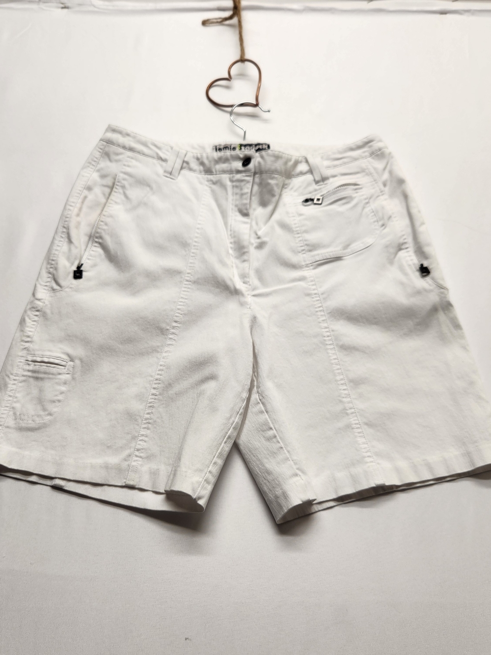 ⭐️Jamie Sadock White Cargo Bermuda Golf Shorts Utility Athleisure Gorpcore Sz 12